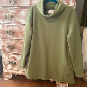 NWT Dudley Stephens Army Green Cowl Neck Sweater